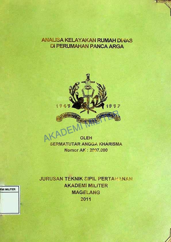 ANALISA KELAYAKAN RUMAH DINAS DI PERUMAHAN PANCA ARGA